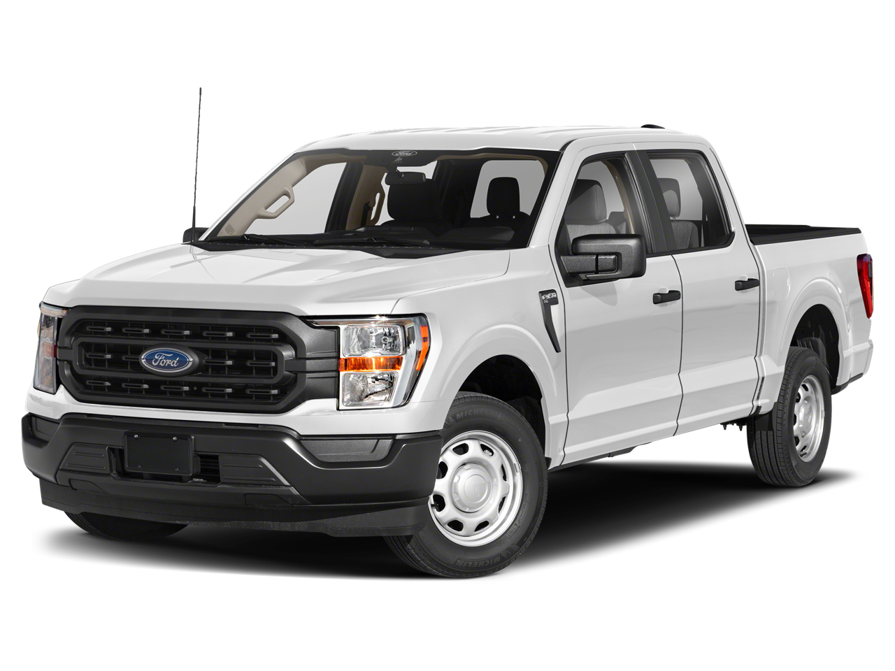 2021 Ford F-150 XL in Oxford White — front three-quarter view