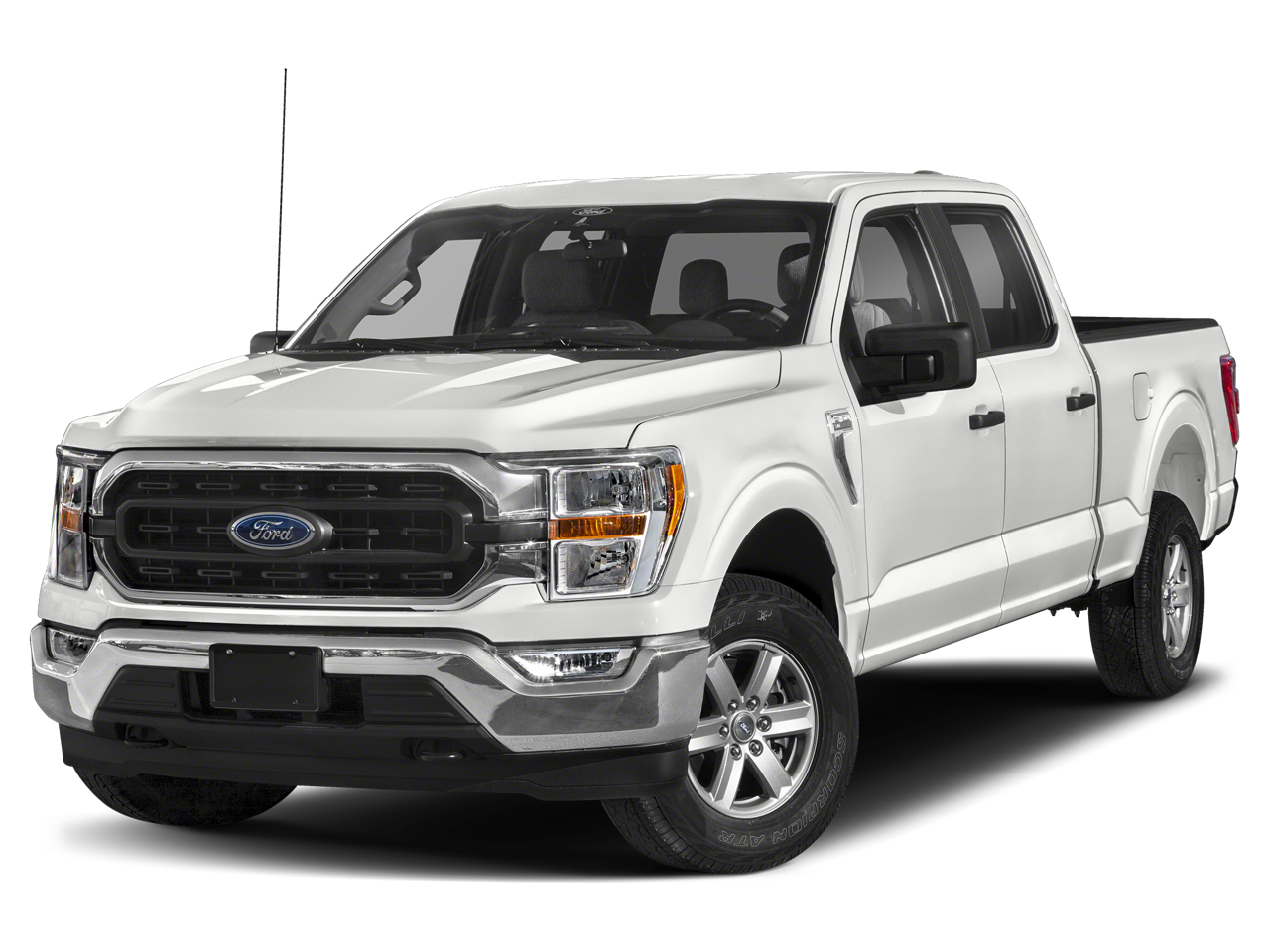 2022 Ford F-150 XLT in Oxford White — front three-quarter view