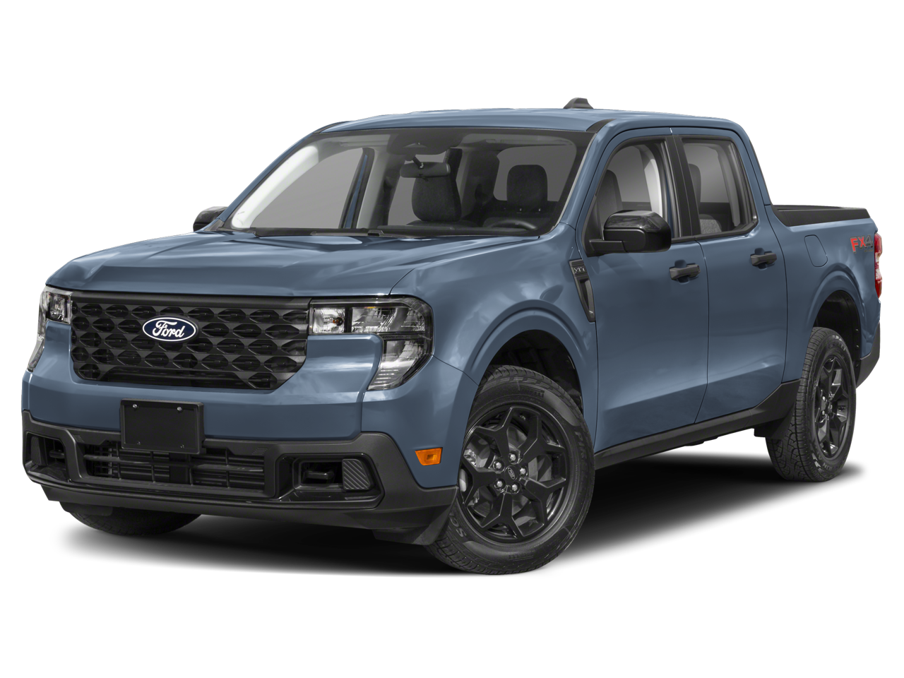 2026 Ford Maverick XLT in Azure Gray Metallic — front three-quarter view