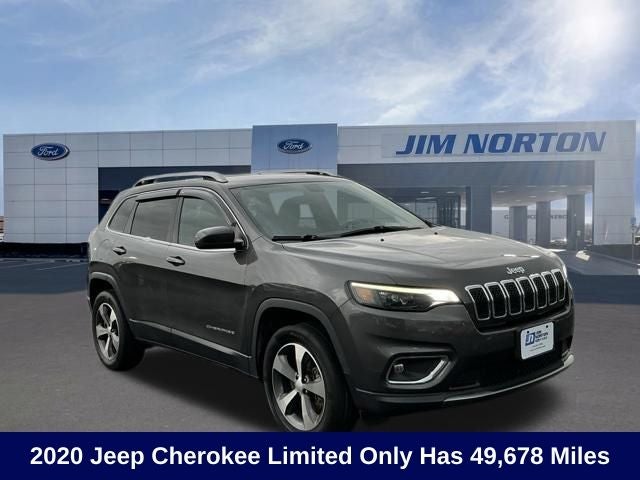 2020 Jeep Cherokee Limited in Granite Crystal Metallic Clearcoat — front three-quarter view