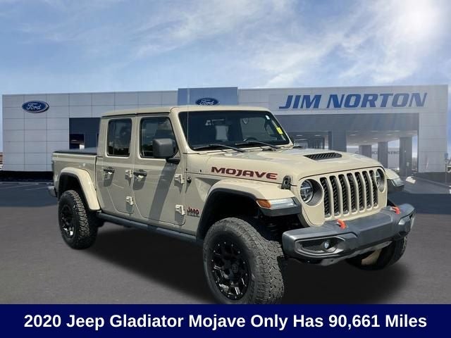 2020 Jeep Gladiator Mojave in Gobi Clearcoat — front three-quarter view