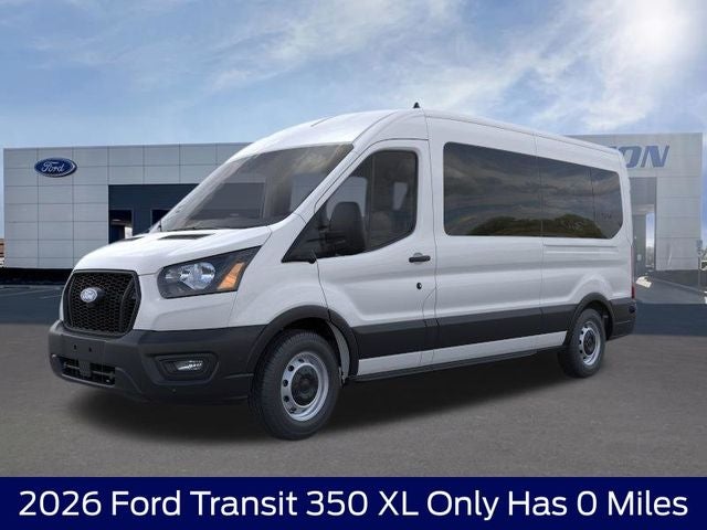 2026 Ford Transit-350 XL in Oxford White — front three-quarter view