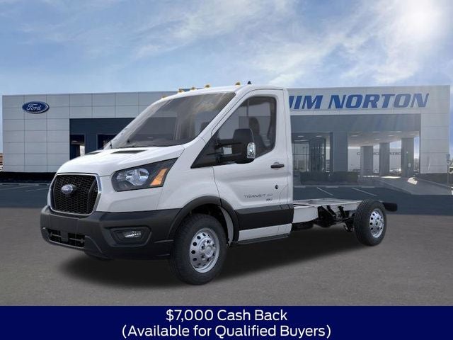2025 Ford Transit-350 Base in Oxford White — front three-quarter view