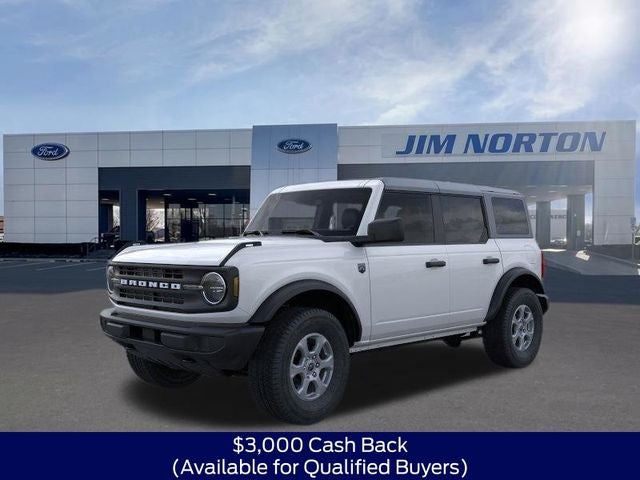 2026 Ford Bronco Big Bend in Oxford White — front three-quarter view