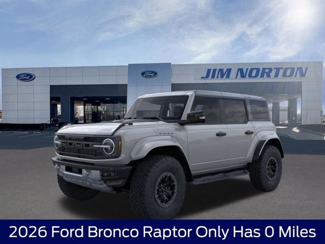 2026 Ford Bronco Raptor in Avalanche — front three-quarter view