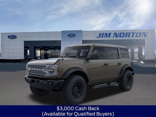 2026 Ford Bronco Badlands in Gray — front three-quarter view