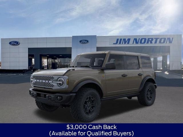 2026 Ford Bronco Badlands in Gray — front three-quarter view