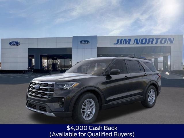 2026 Ford Explorer Active in Black Metallic — front three-quarter view