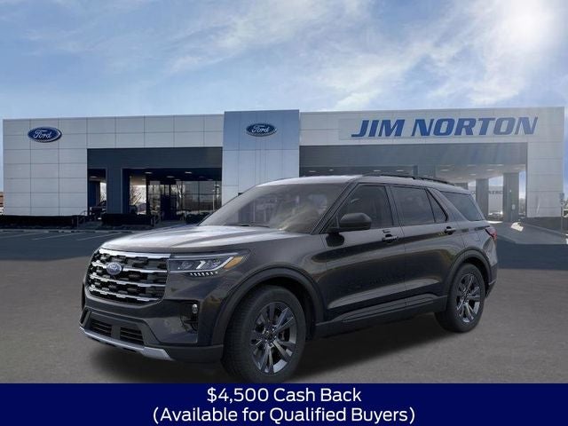 2026 Ford Explorer Active in Black Metallic — front three-quarter view
