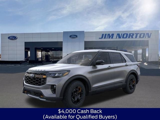 2026 Ford Explorer Tremor in Gray Metallic — front three-quarter view