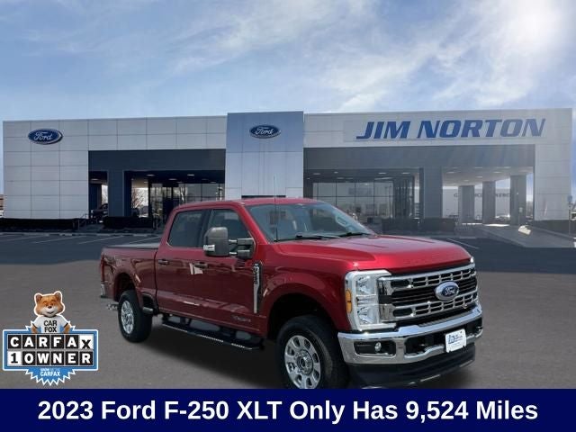 2023 Ford F-250SD XLT in Red Metallic — front three-quarter view