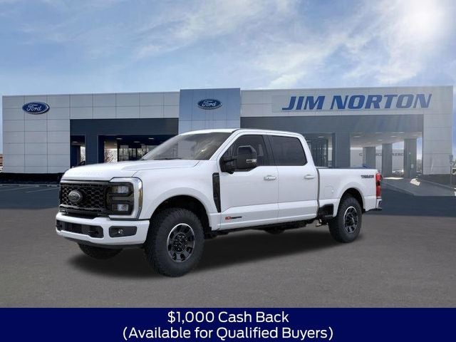 2026 Ford F-250SD Lariat in White Metallic — front three-quarter view