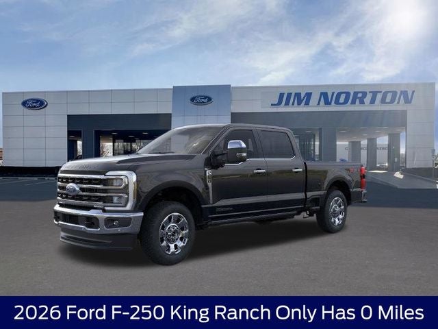 2026 Ford F-250SD King Ranch in Black Metallic — front three-quarter view