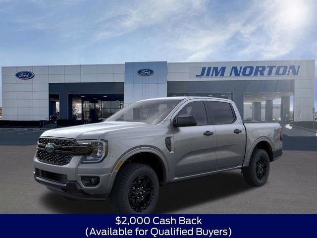 2026 Ford Ranger XLT in Gray Metallic — front three-quarter view