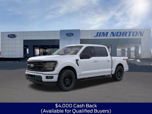 2026 Ford F-150 XLT in Oxford White — front three-quarter view