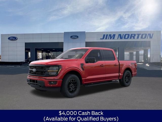 2026 Ford F-150 XLT in Ruby Red Metallic — front three-quarter view