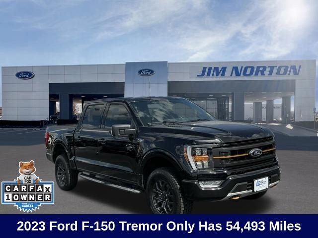 2023 Ford F-150 Tremor in Black Metallic — front three-quarter view