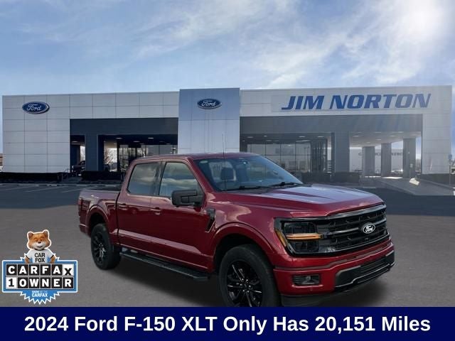 2024 Ford F-150 XLT in Rapid Red Metallic Tinted Clearcoat — front three-quarter view