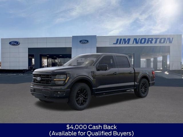 2026 Ford F-150 XLT in Black Metallic — front three-quarter view