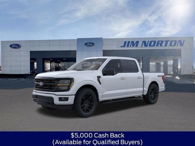 2026 Ford F-150 XLT in Oxford White — front three-quarter view