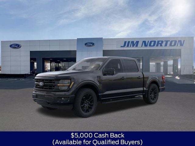 2026 Ford F-150 XLT in Black Metallic — front three-quarter view