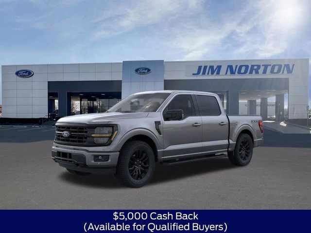 2026 Ford F-150 XLT in Gray Metallic — front three-quarter view
