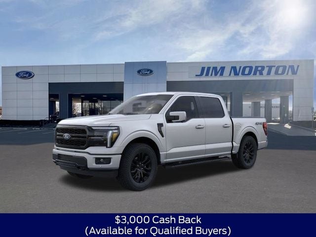 2026 Ford F-150 Lariat in Silver Metallic — front three-quarter view
