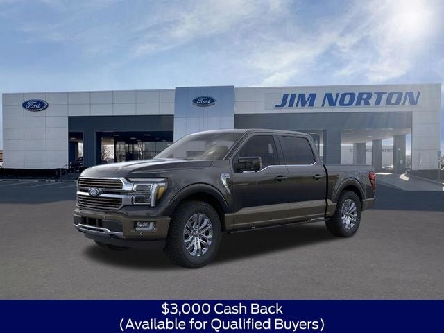 2026 Ford F-150 King Ranch in Black Metallic — front three-quarter view