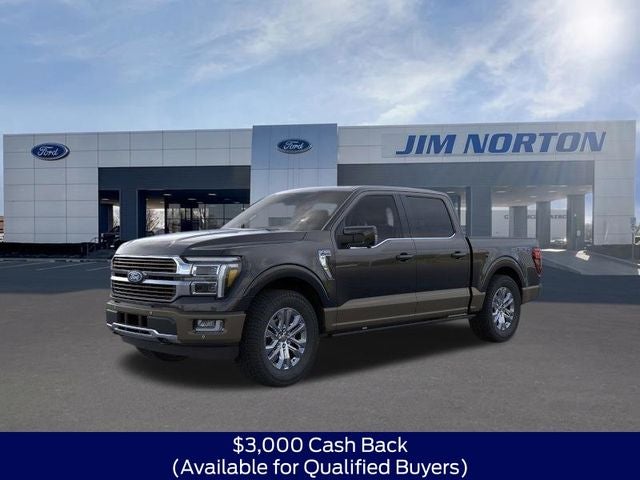 2026 Ford F-150 King Ranch in Black Metallic — front three-quarter view