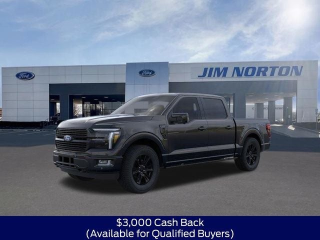 2026 Ford F-150 Platinum in Black Metallic — front three-quarter view