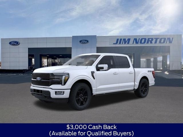 2026 Ford F-150 Platinum in White Metallic — front three-quarter view