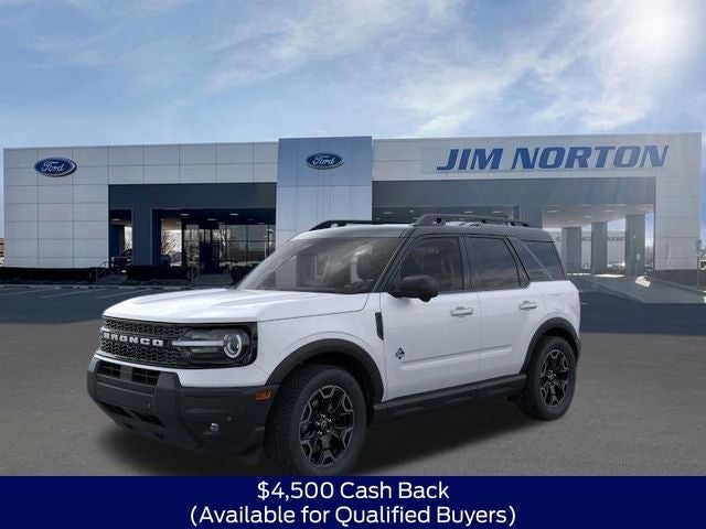 2025 Ford Bronco Sport Outer Banks in Oxford White — front three-quarter view