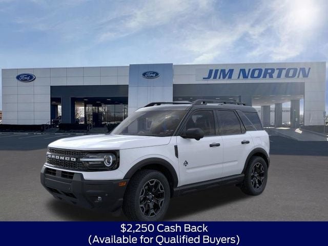 2026 Ford Bronco Sport Outer Banks in White Metallic — front three-quarter view