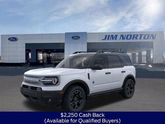 2026 Ford Bronco Sport Outer Banks in Oxford White — front three-quarter view