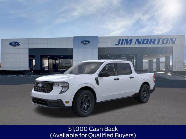 2026 Ford Maverick XLT in White Metallic — front three-quarter view