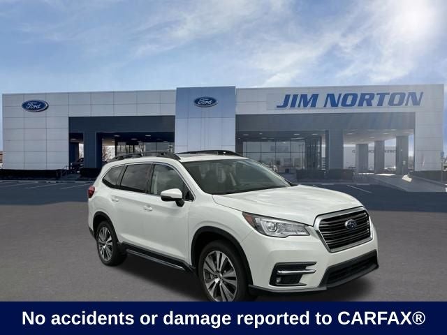 2022 Subaru Ascent Limited in Crystal White Pearl — front three-quarter view
