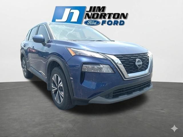 2023 Nissan Rogue SV in Caspian Blue Metallic — front three-quarter view