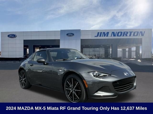 2024 Mazda Mazda MX-5 Miata RF Grand Touring in Machine Gray — front three-quarter view